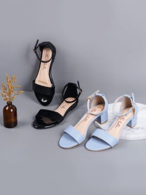 la vita e bella anya ankle strap sandal flat wanita dengan tali [lp 528] black