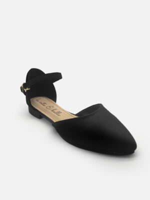 la vita e bella alexis ankle strap sandal flat wanita pointed toe vegan leather [lv 1263]