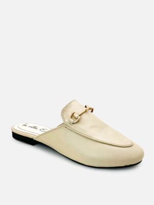 la vita e bella berlin sandal selop mules wanita model slip bahan kulit vegan [lv6501]
