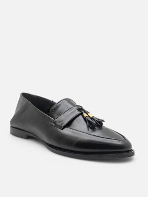 la vita e bella eloise sepatu slip on wanita foldable back with tassel [lv1272] black