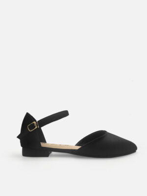 la vita e bella alexis ankle strap sandal flat wanita pointed toe vegan leather [lv 1263]