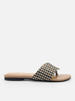 la vita e bella josie sandal flip flop wanita motif houndstooth [lp 522]