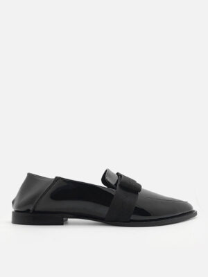 la vita e bella penelope sepatu loafer wanita foldable back model slip on [lv 1270] black