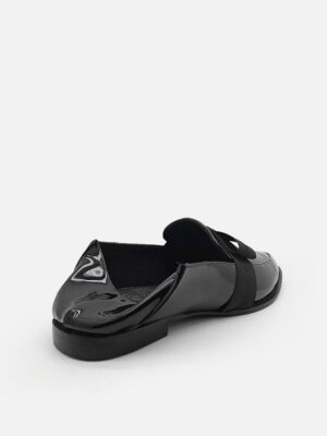 la vita e bella penelope sepatu loafer wanita foldable back model slip on [lv 1270] black