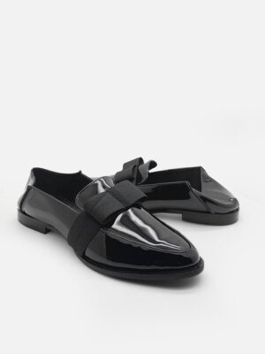 la vita e bella penelope sepatu loafer wanita foldable back model slip on [lv 1270] black