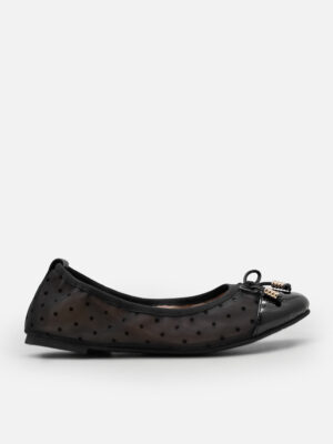 la vita e bella polka foldable ballerina flat shoes wanita model lipat super empuk [lv9103]