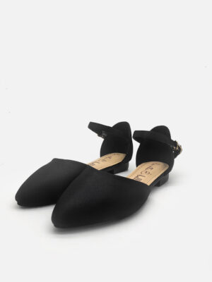 la vita e bella alexis ankle strap sandal flat wanita pointed toe vegan leather [lv 1263]