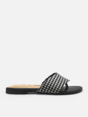 la vita e bella josie sandal flip flop wanita motif houndstooth [lp 522]