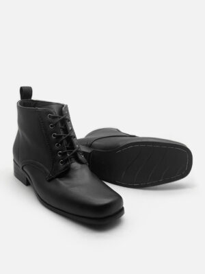la vita e bella ankle boots wanita lace up kasual [lq 8901] black
