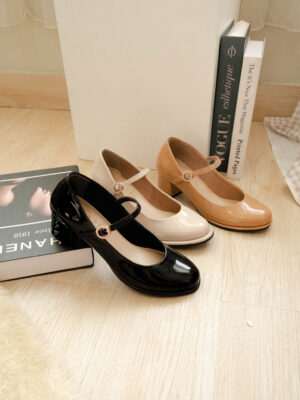 la vita e bella daisy mary jane sepatu hak pumps wanita crystal buckle kantor formal [lv 2201]