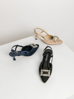 la vita e bella exclusive collection amora sandal kitten heels slingback sepatu wanita [ls5001]