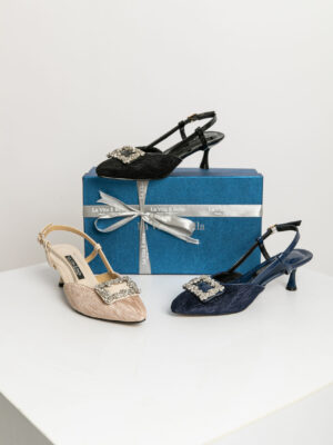 la vita e bella exclusive collection amora sandal kitten heels slingback sepatu wanita [ls5001]