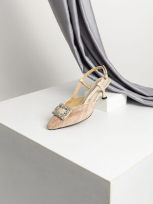 la vita e bella exclusive collection amora sandal kitten heels slingback sepatu wanita [ls5001]