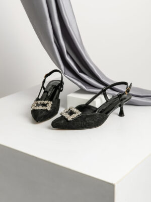 la vita e bella exclusive collection amora sandal kitten heels slingback sepatu wanita [ls5001]