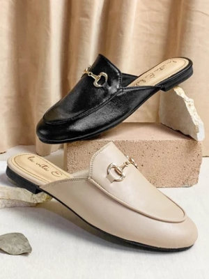 la vita e bella berlin sandal selop mules wanita model slip bahan kulit vegan [lv6501]
