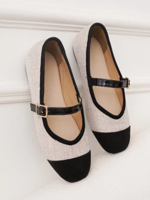 [new] la vita e bella camellia flat shoes mary jane women sepatu wanita empuk nyaman knit tweed [lv 5905] size 35/43/44