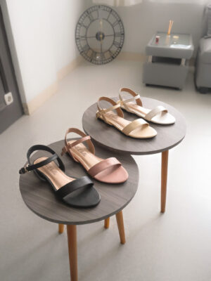 la vita e bella lucy ankle strap sandal flat teplek wanita dengan buckle [lp 502]