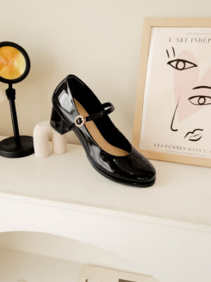 la vita e bella daisy mary jane sepatu hak pumps wanita crystal buckle kantor formal [lv 2201]