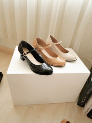 la vita e bella daisy mary jane sepatu hak pumps wanita crystal buckle kantor formal [lv 2201]