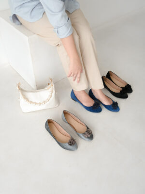 la vita e bella dahlia ballerina flat shoes pita bunga empuk dan lembut [lv1261]