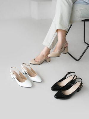 la vita e bella sophia block heels slingback sepatu hak formal wanita 5cm hak tahu [lv8519]