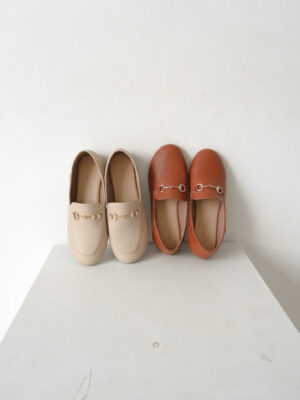 la vita e bella boston sepatu wanita loafer with metal buckle lv 6504
