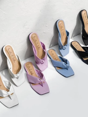 la vita e bella leia sandal flat teplek wanita model bow jepit flip flop casual santai [lx505]