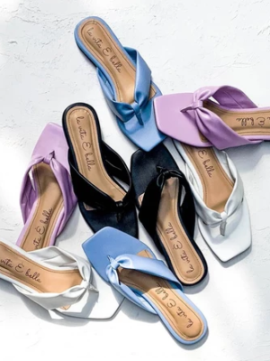 la vita e bella leia sandal flat teplek wanita model bow jepit flip flop casual santai [lx505]