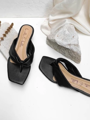 la vita e bella leia sandal flat teplek wanita model bow jepit flip flop casual santai [lx505]