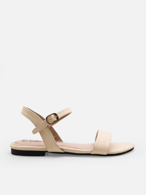 la vita e bella lucy ankle strap sandal flat teplek wanita dengan buckle [lp 502]