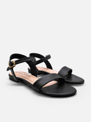 la vita e bella lucy ankle strap sandal flat teplek wanita dengan buckle [lp 502]