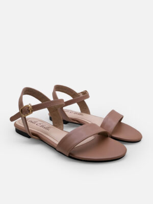 la vita e bella lucy ankle strap sandal flat teplek wanita dengan buckle [lp 502]