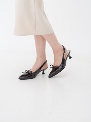 la vita e bella lily women slingback shoes hak 5 cm pointed kitten heels sandal wanita [lv 5504]