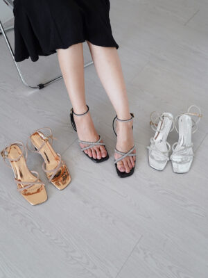 la vita e bella hailey sandal hak tali wanita dengan crystal ankle strap stiletto pesta kondangan [lv 1701]
