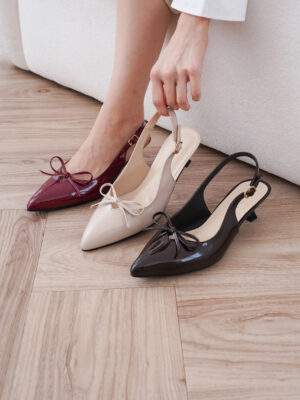 la vita e bella lily women slingback shoes hak 5 cm pointed kitten heels sandal wanita [lv 5504]