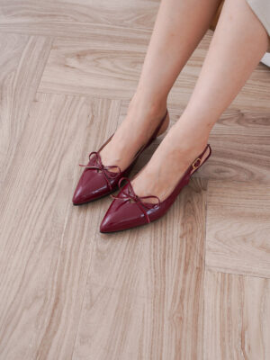 la vita e bella lily women slingback shoes hak 5 cm pointed kitten heels sandal wanita [lv 5504]