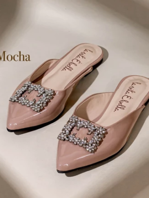 [new] la vita e bella vera women mules slide flat sandal pointed selop teplek wanita crystal [lv 601]