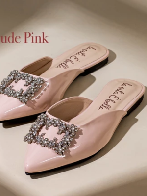 [new] la vita e bella vera women mules slide flat sandal pointed selop teplek wanita crystal [lv 601]