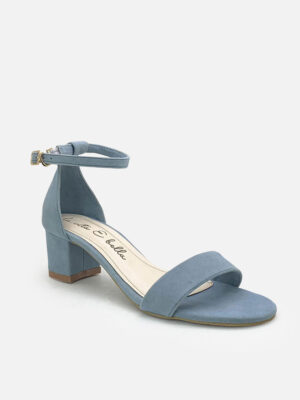la vita e bella blanche ankle strap sandal block heels wanita model tali [lv2005]
