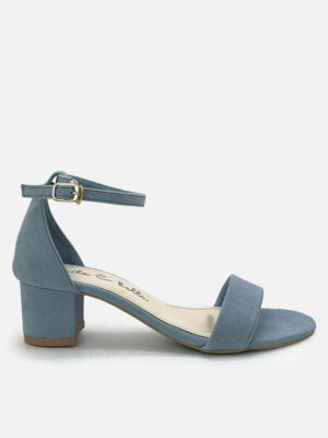 la vita e bella blanche ankle strap sandal block heels wanita model tali [lv2005]