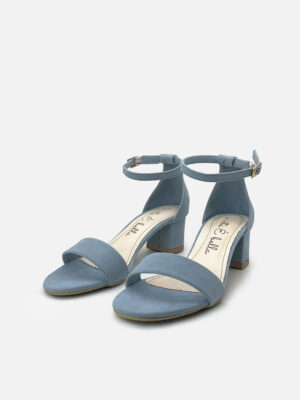 la vita e bella blanche ankle strap sandal block heels wanita model tali [lv2005]