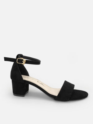 la vita e bella blanche ankle strap sandal block heels wanita model tali [lv2005]