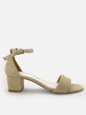 la vita e bella blanche ankle strap sandal block heels wanita model tali [lv2005]