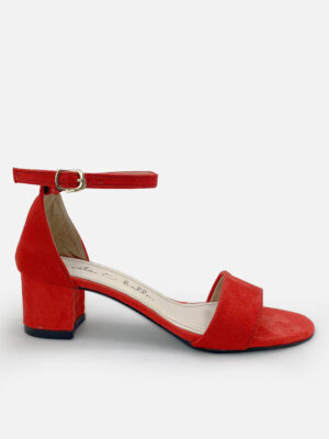 la vita e bella blanche ankle strap sandal block heels wanita model tali [lv2005]