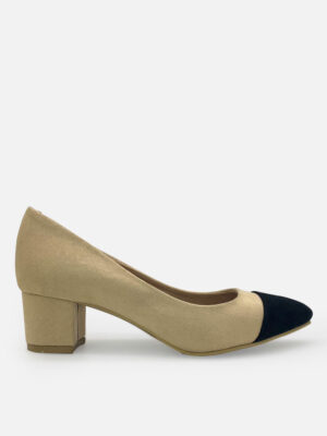 la vita e bella nadine pointed toe cap sepatu hak tahu wanita model pumps [lv8509] cream black